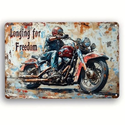 Blechschild motorrad sehnsucht - motorrad,