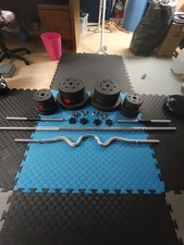 Hop-Sport Hantelset 75 kg Hanteln Kurzhanteln SZ Stange Langhantel Gewichte 