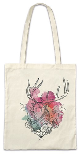 Deer diamond and roses - diamond,