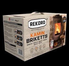 REKORD Braunkohlebriketts 10 kg Kaminbriketts Klütten Brix Ofen Kamin Brennstoff