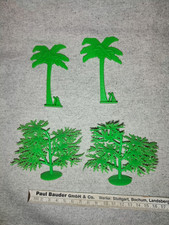 (211,220) 4St. Plastik-Bäume/Palmen, gebraucht, versch. Ausführungen, 7-8cm hoch