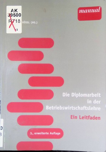 Die diplomarbeit der - diplomarbeit, in