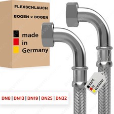 Flexschlauch BOGEN x BOGEN Edelstahl Panzerschlauch Sanitär Hauswasserwerk