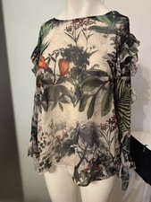 Chiffon Bluse Mit Rüschen Gr