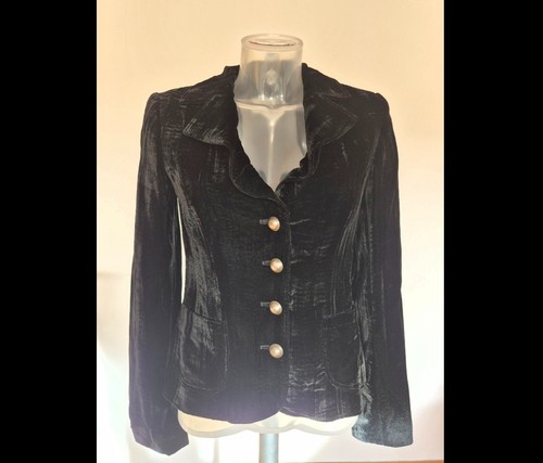Blazer black velvet schwarz - black,