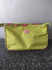 *Oilily* Cosmetic Bag Kosmetiktasche 22 x 13,5 x 8 cm grün m. Spiegel