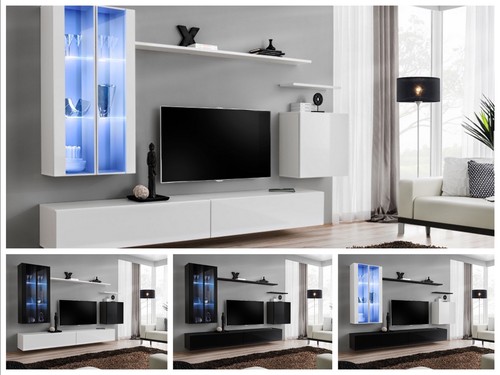 Anbauwand wohnwand wohnzimmer - wohnwand,