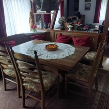 Eckbank Eiche Massiv  mit 3 Stühlen