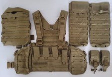 Tasmanian Tiger TT Chest Rig MKII Khaki Trooper Back Plate Khaki Pouches