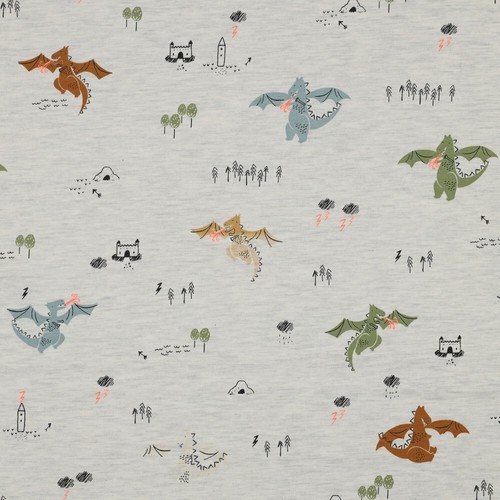 Jersey mit bunten drachen - jersey,