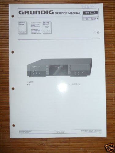 Service manual grundig 12 - service,