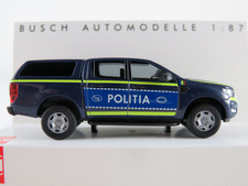 Busch 52836 Ford Ranger mit Hardtop (2016) "POLITIA Rumänien" in blau 1:87/H0