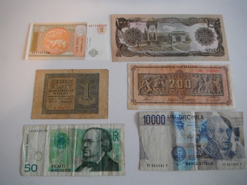 Alte geldscheine banknoten - alte,