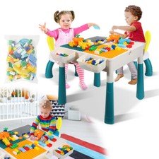 Kindermöbel Kindertisch mit 2 Stühle 6 in 1 Aktivitätstisch Set Kleinkind