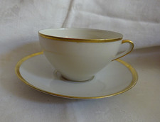 Eschenbach, Kaffeetasse, Tasse + Untertasse, elfenbein Goldrand Vintage