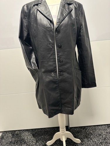 Elegante leder mantel - elegante,