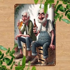 Blechschild Männer trinken