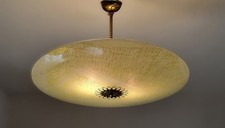 50s Vintage Glas Pendellampe