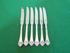 Robbe & Berking Modell ROSENMUSTER Satz Obstmesser für 6 Personen Silber 150er !