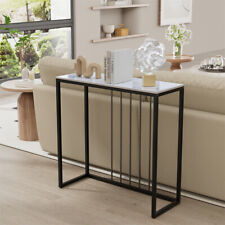 Konsolentisch schmal Marmor Weiß Wohnzimmer Vorzimmer Konsole schwarz Kommode 