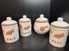 4tlg. Terrakotta Set Salztopf