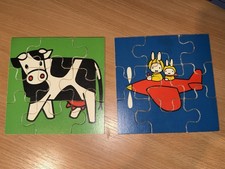 2 Vintage Kinder Holzpuzzle