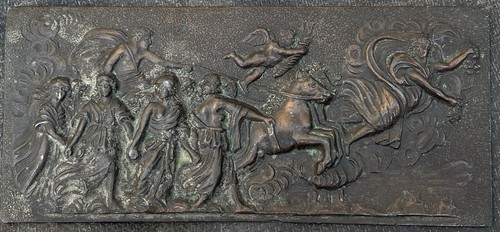 Antikes bronzerelief nach dem - antikes,