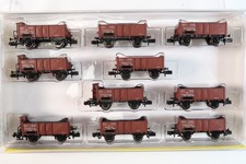 Minitrix 15048 Güterwagen-Set "Hochbordwagen" K.Sächs.Sts.B. / KPEV 10x neuw OVP