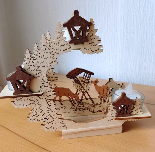 Holz teelichthalter - holz,