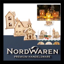 Weihnachtshaus LED, Holz