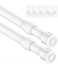 2 Stücks Klemmstange für Gardinen, Teleskopstange zum Klemmen 80-130cm 16mm d