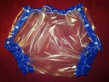 ADULT BABY PVC SLIPS GUMMIHOSE LATEX LACK WINDELHOSE PLASTIK PANTS EINHORN L-XL