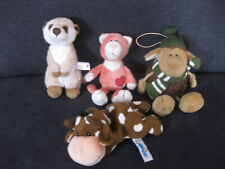 4xNici Love Cat Katze-Erdmännchen-Kuh-Lamm mit Aufhänger ca. 15cm