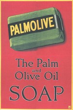 PALMOLIVE Seife Olivenöl Hygiene Plakat Unternehmen Kunstdruck Werbung 397