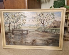 Vintage Original Ölgemälde