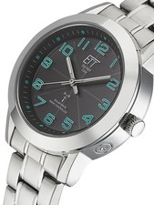 Damenuhr ETT Funk-Solar-Uhr EcoTechTime 5 Bar gut lesbar  Edelstahl ELS-11504-22
