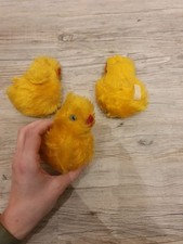 Vintage Küken Gelb Retro Stofftier Dekoküken Drei Stück DDR Kuscheltier