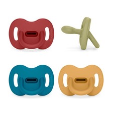 Suavinex, Schnuller aus Silikon 4er-Pack, für Babys 6-18 Monate, Schnuller mit p