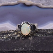Edelopal Ring, 925er Silber