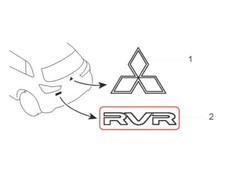 Mitsubishi RVR GA Emblem hinten "RVR" Original OEM OUTLANDER SPORT JDM NEU