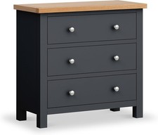 Anthrazit 3 Schubladen Kommode