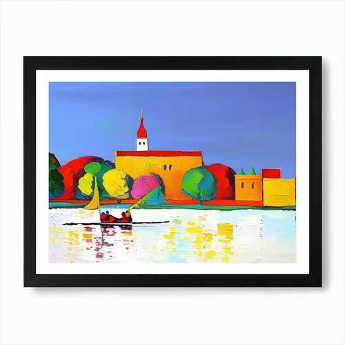 Schloss auf dem wasser - auf,