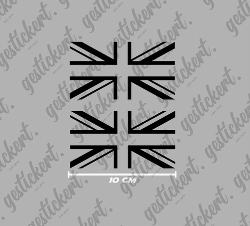 Union jack aufkleber - 10, cm