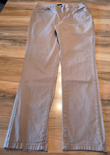 Paola Damen Freizeit Hose / Jeanshose / Jeans mit Pailletten beige Gr. 42 / M