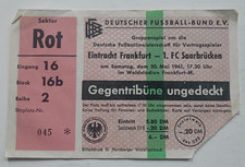 Orig. Ticket  Dt .Meisterschaft 1961  EINTRACHT FRANKFURT - 1.FC SAARBRÜCKEN  !!