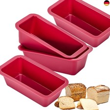 Mlying Silikon Mini Brotbackform 4 Stück - Kastenform Backform Kuchenform Klein 