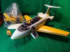 Playmobil Flugzeug 3185 + Zubehör 3186 – Jet, Crew & Flughafen-Fahrzeuge Rarität