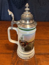 Porzellan Bierkrug Zinndeckel Irseer Klosterbrauerei limitierte Auflage,  alt