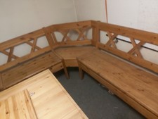 Essecke mit ausziehbarem Tisch, massiv Kiefer, stabile Ausführung