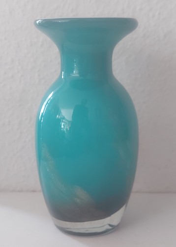 Vintage glas vase türkis - vintage, mit